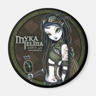 Imán "Imán de la hada del Aviatrix de Steampunk de la