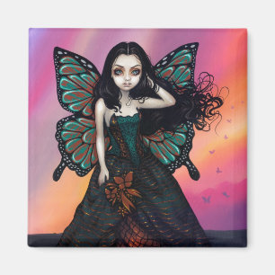 Imán "Imán de la puesta del sol de la mariposa"