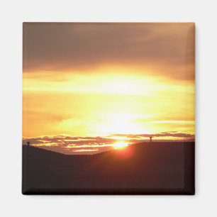 Imán "Imán de la puesta del sol del tejado"