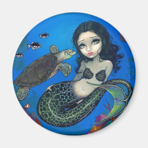 Imán "Imán de la sirena de la tortuga de mar"