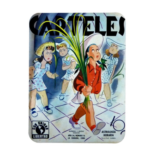 Imán Iman de Nevera Revistas Cuba Vintage (Vertical)