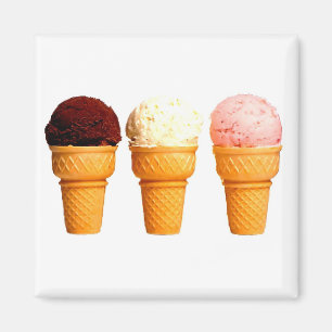 Imán "Imán del refrigerador de los conos de helado"