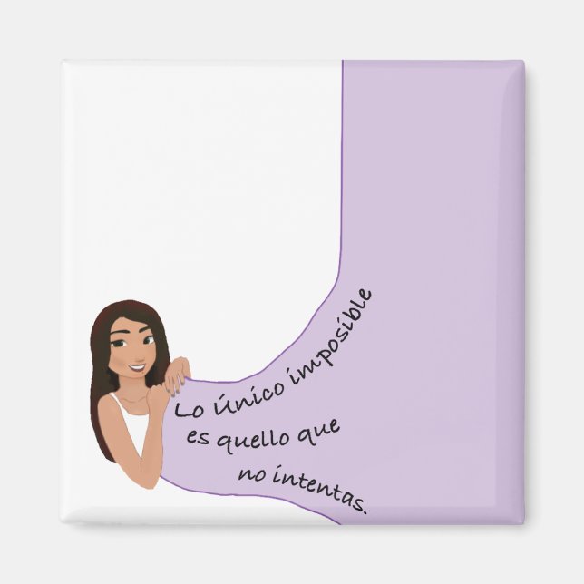 Imán iman frases inspiradoras (Frente)