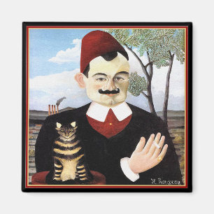 Imán Imán: "Hombre y gato" por Henri Rousseau