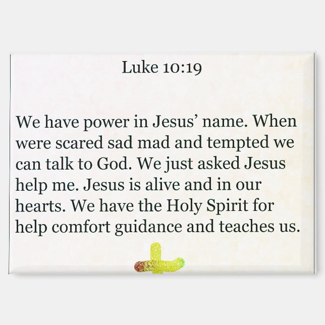 Imán imán-lucas 10;19 (Anverso)
