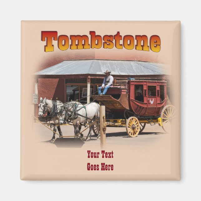 Imán Imán: Paseo #1 (cuadrado) de la diligencia (Frente)