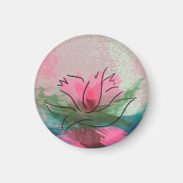 Imán Imán, Pintura de Flor Rosa