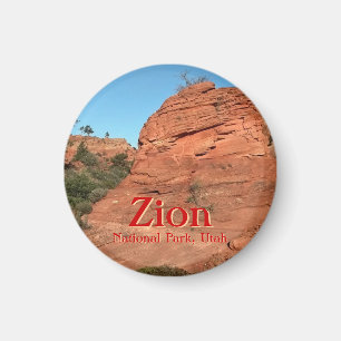 Imán Imán: Roca roja en Zion (redondo)