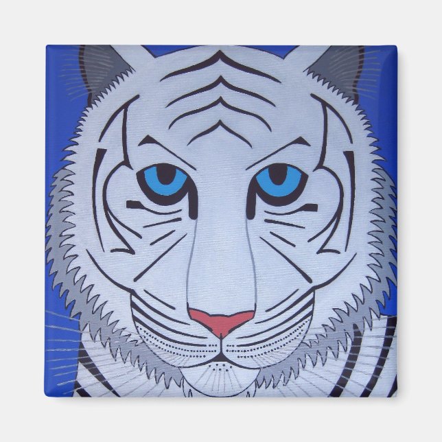 Imán ¡Imán Tigre Blanco! (Frente)