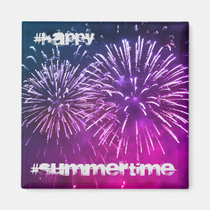 Imán Iman violet fireworks summer night
