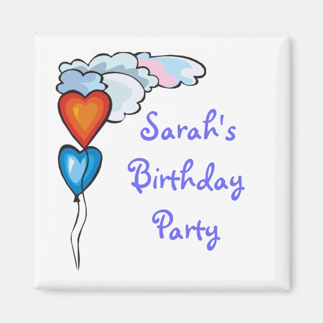 Imán Imanes de globos cardíacos personalizados personal (Frente)