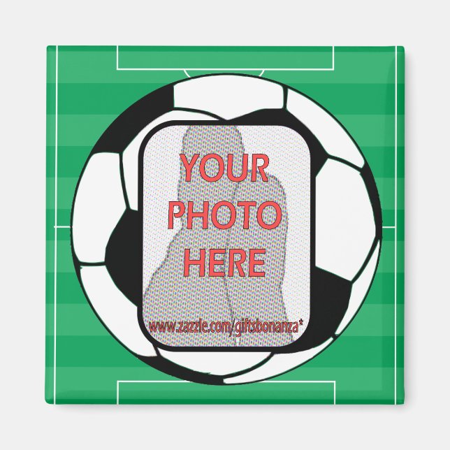 Imán imanes de la pelota de fútbol de personalizable (Frente)
