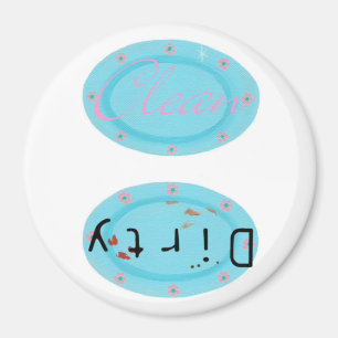 Imán Imanes de lavavajillas sucios limpios - láminas az