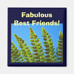 Imán ¡Imanes de Mejores Amigos Fabulosos! Helechos Verd