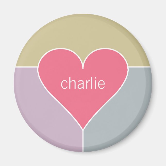 Imán Imanes de nombres personalizados de patrón de cora (Frente)