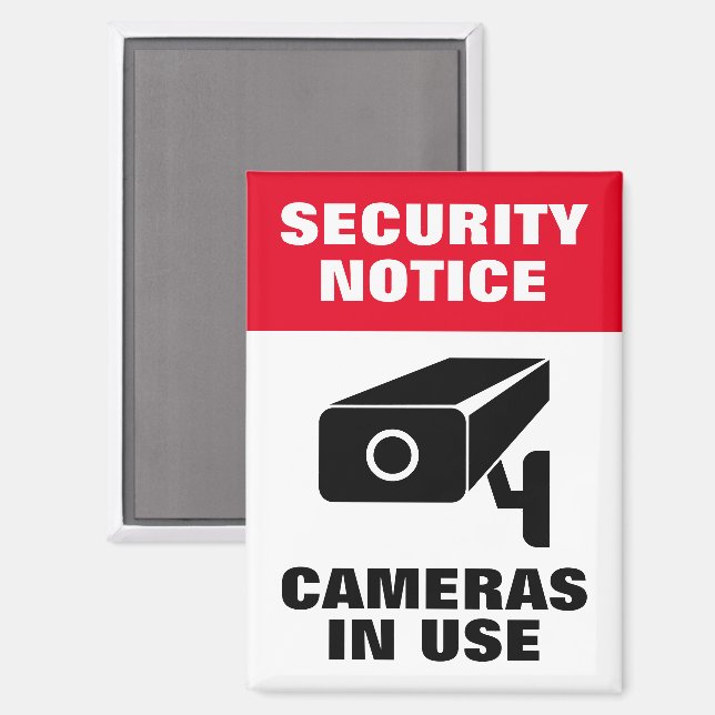 Imán Imanes de señalización de aviso de cámara de segur (Anverso/Reverso)