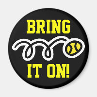 Imanes de tenis con texto personalizado ¡Vamos!