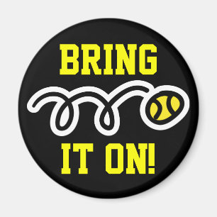 Imán Imanes de tenis con texto personalizado ¡Vamos!