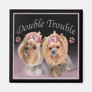 Imán Imanes de Yorkie Double Trouble