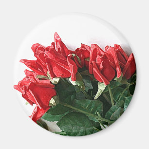 Imán Imanes del ramo de los rosas rojos