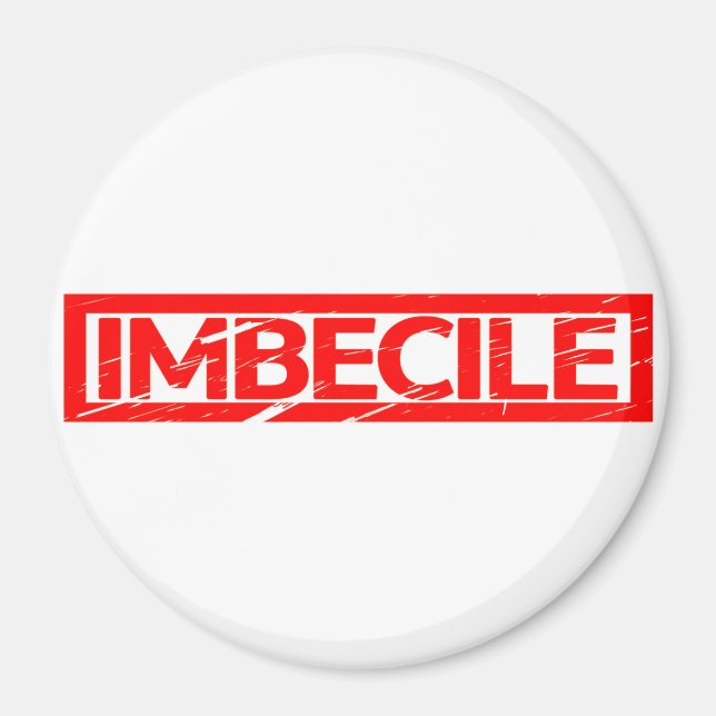 Imán Imbecile Stamp (Frente)
