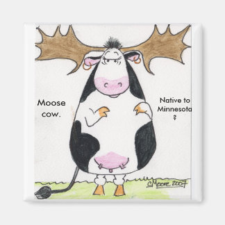 Imán img000211, vaca de Moose, ¿nativo de Minnesota?