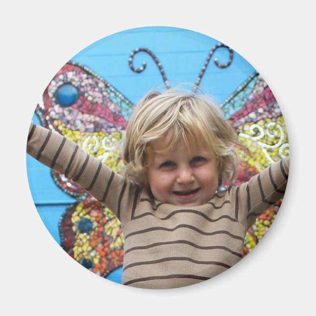 Imán Img2 de mariposa cruda (Frente)