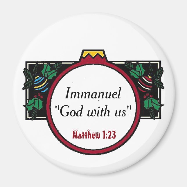 Imán Immanuel Dios con nosotros Navidades Personalizar (Frente)