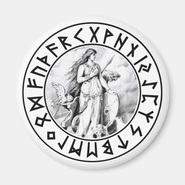 Imán imnet Freya Rune Shield (Frente)