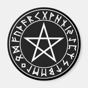Imán imnet Rune Pentacle en negro