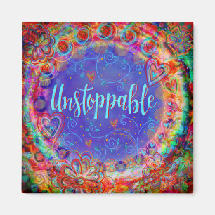 Imán Imparable Bonito caprichosa floral Inspiradora