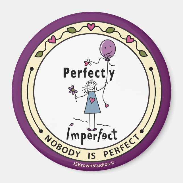 Imán Imperfecto perfecto 1A_Round Magnet 3" (Frente)