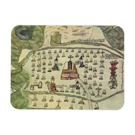 Imán Imperio Azteca de Moctezuma, Mapa Antiguo del Mund