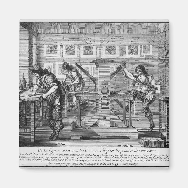 Imán Imprenta francesa, 1642 (Frente)