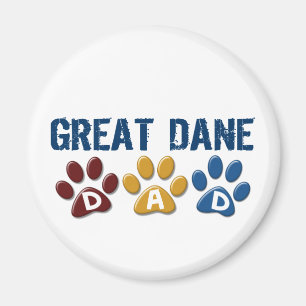 Imán Impresión 1 de la pata del papá de GREAT DANE