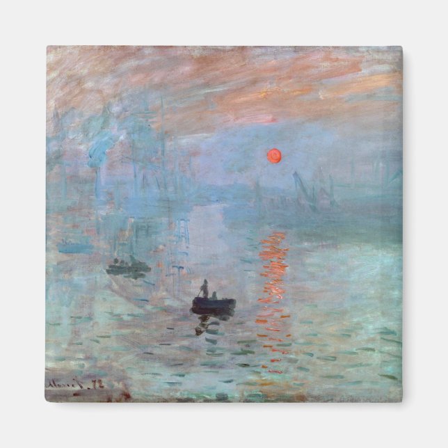 Imán Impresión, amanecer, Claude Monet, 1872 (Frente)
