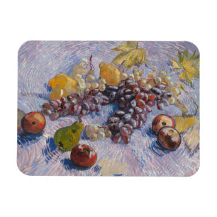 Imán Impresión artística de uvas y manzanas de Van Gogh