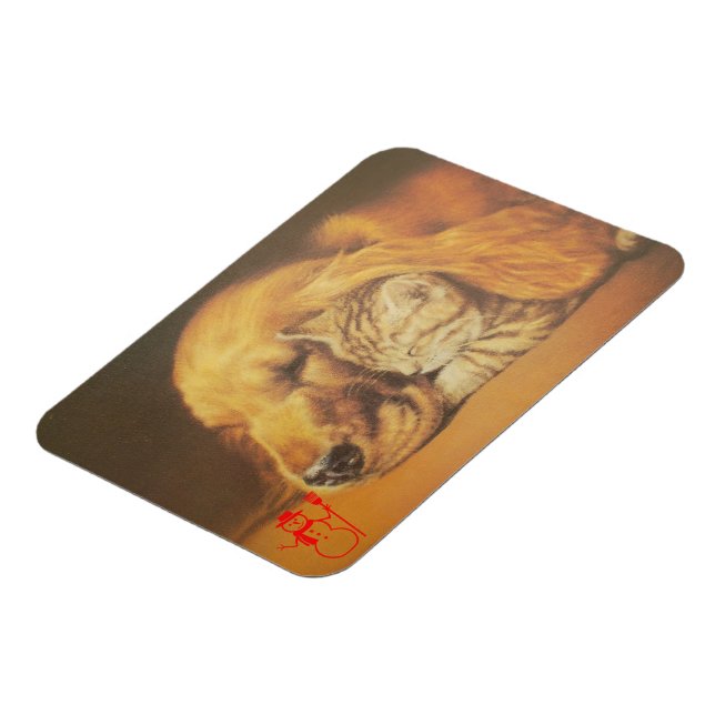 Imán Impresión asombrosa del arte de la peluca de gatos (Lado Izquierdo)