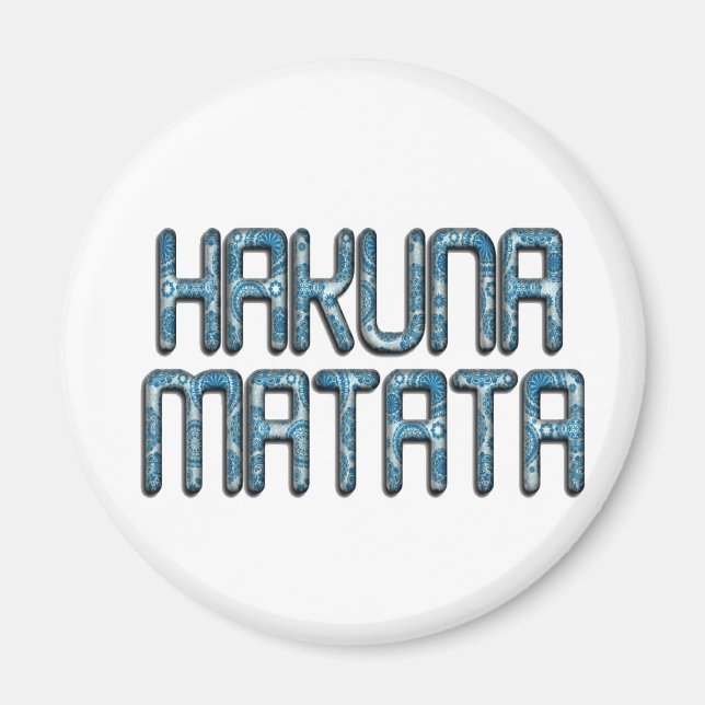 Imán Impresión de arte de Hakuna Matata 3D (Frente)