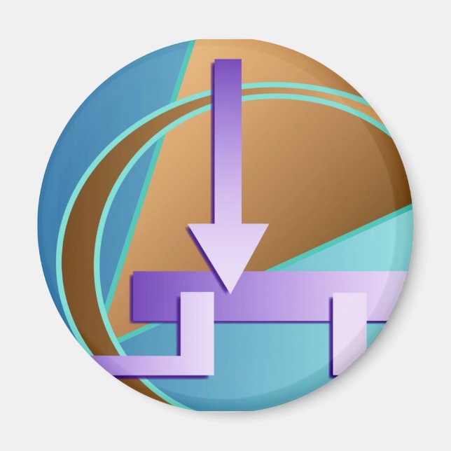 Imán Impresión de arte digital "Diagrama de circuito" (Frente)