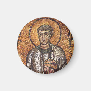 Imán Impresión de arte en mosaico ortodoxo de San Loren
