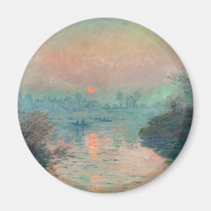 Imán Impresión de arte fino impresionista de la puesta 