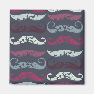 Imán Impresión de bigote retro con problemas