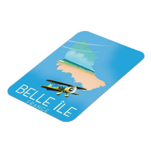 Imán Impresión de cartel de viaje de Belle Île, Francia