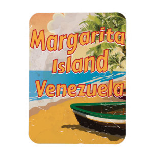 Imán Impresión de cartel de viaje vintage de Isla Marga