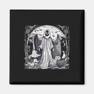 Imán Impresión de cementerio fantasma de Halloween