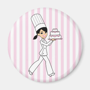 Imán Impresión de chica Chef