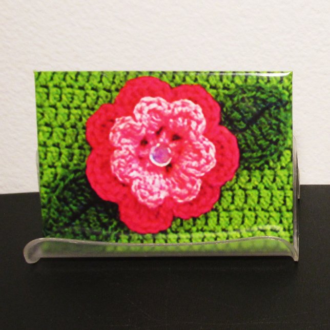 Imán Impresión de crochet artesanal de hojas verdes de  (Subido por el creador)