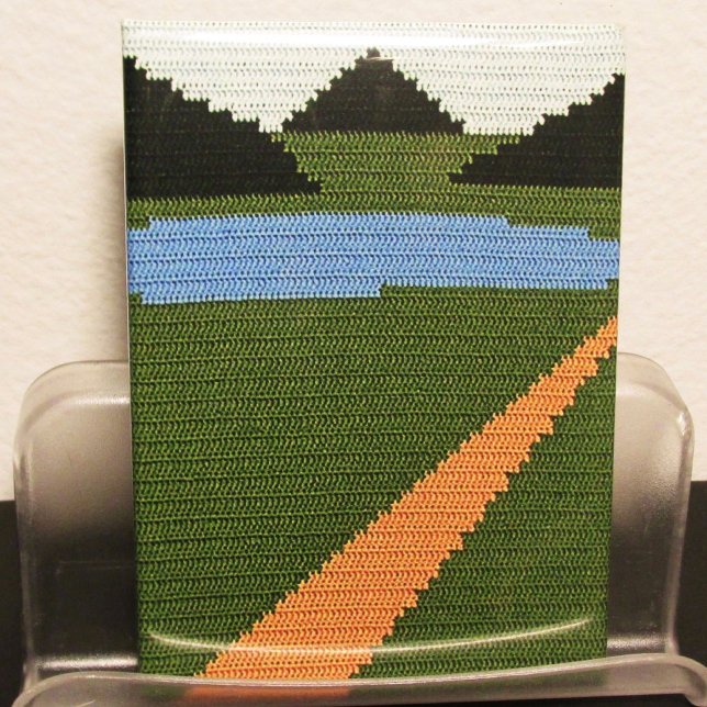 Imán Impresión de crochet artesanal sobre el lago Dirt  (Subido por el creador)