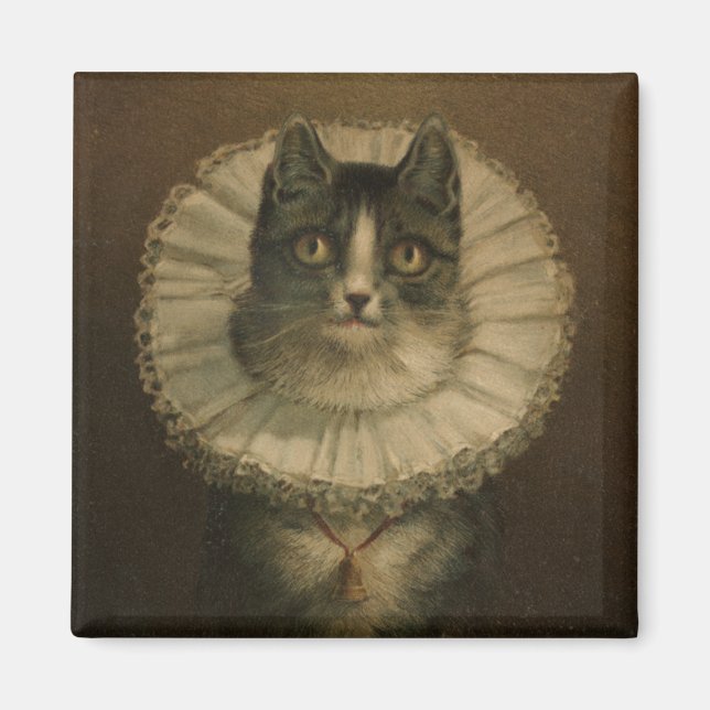 Imán Impresión de felinos de época del siglo XIX (Frente)